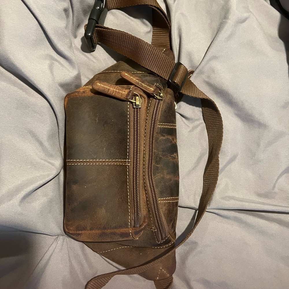 Brown Leather Crossbody Bag